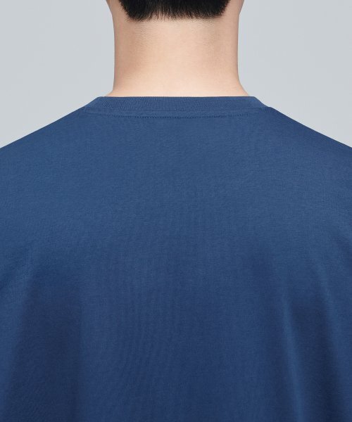 MUSINSA STANDARD（ムシンサスタンダード）の「スーピマリラックスドクルーネックTシャツ[ミッドナイトブルー]（Tシャツ/カットソー・メンズ・その他・SMALL/MEDIUM/LARGE/X-LARGE/XX-LARGE）」の5枚目の写真