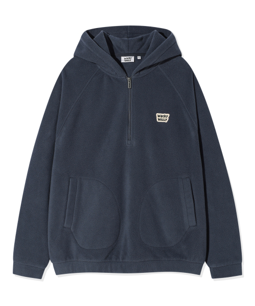 Wacky WiLLy(ワッキーウィリー)の「フリースフードハーフジップネイビー(パーカー・レディース・その他・SMALL/MEDIUM/LARGE/X-LARGE)」の2枚目の写真