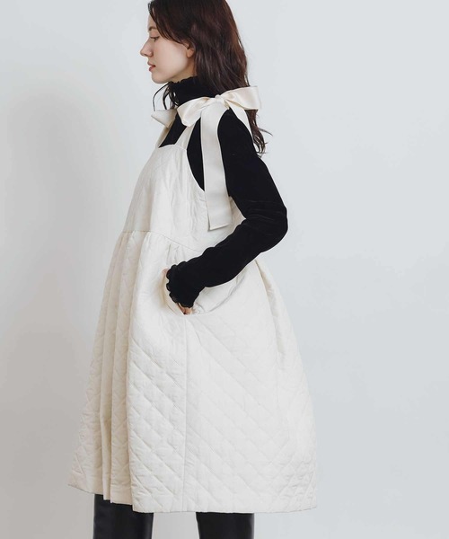 PICCIN PERLA（ピッチンペルラ）の「キルティングリボンミニワンピース（ワンピース・レディース・ブラック/オフホワイト・M）」の17枚目の写真