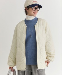 Right-on | 【HONEYSUCKLE ROSE】中綿キルティングジャケット (軽量 / 保温性 / リラックススタイリング)(ミリタリージャケット)