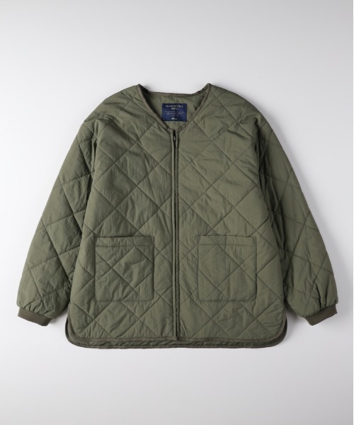 Right-on（ライトオン）の「【HONEYSUCKLE ROSE】中綿キルティングジャケット (軽量 / 保温性 / リラックススタイリング)（ミリタリージャケット・レディース・オフホワイト/ブラック/オリーブ・M/L）」の15枚目の写真