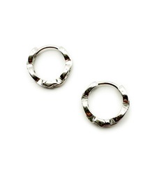 THEATER シアター ダブルチェーンデザインクリッカーシルバーピアス