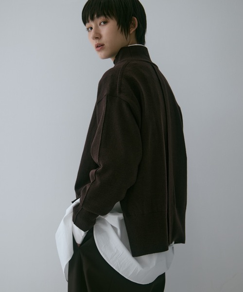 STUDIOUS（ステュディオス）の「【STUDIOUS/ステュディオス】Merino Wool Turtle Neck Knit/メリノウールタートルネックニット（ニット/セーター・レディース・ダークブラウン/レッド/ミント・FREE）」の6枚目の写真