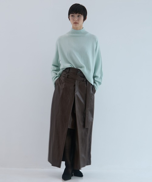 STUDIOUS（ステュディオス）の「【STUDIOUS/ステュディオス】Merino Wool Turtle Neck Knit/メリノウールタートルネックニット（ニット/セーター・レディース・ダークブラウン/レッド/ミント・FREE）」の12枚目の写真