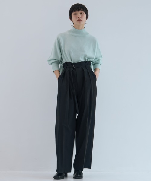 STUDIOUS（ステュディオス）の「【STUDIOUS/ステュディオス】Merino Wool Turtle Neck Knit/メリノウールタートルネックニット（ニット/セーター・レディース・ダークブラウン/レッド/ミント・FREE）」の15枚目の写真