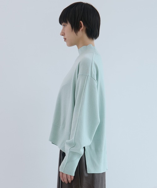 STUDIOUS（ステュディオス）の「【STUDIOUS/ステュディオス】Merino Wool Turtle Neck Knit/メリノウールタートルネックニット（ニット/セーター・レディース・ダークブラウン/レッド/ミント・FREE）」の21枚目の写真