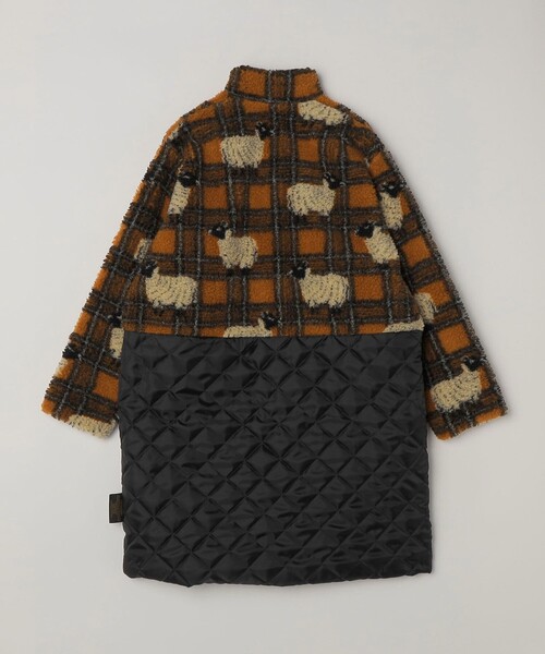 シップス エニィ（SHIPS any）/FARFIELD ORIGINAL: フリース コンビ キルティングコート セール】FARFIELD ORIGINAL: フリース コンビ キルティングコート