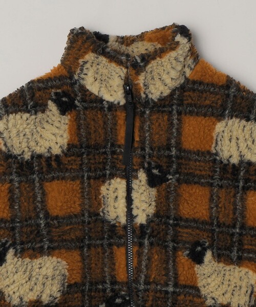 SHIPS any（シップス エニィ）の「FARFIELD ORIGINAL: フリース コンビ キルティングコート（その他アウター・メンズ・キャメル/ブラック・MEDIUM/LARGE）」の6枚目の写真