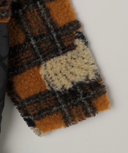 SHIPS any（シップス エニィ）の「FARFIELD ORIGINAL: フリース コンビ キルティングコート（その他アウター・メンズ・キャメル/ブラック・MEDIUM/LARGE）」の7枚目の写真