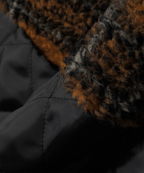 セール】FARFIELD ORIGINAL: フリース コンビ キルティングコート