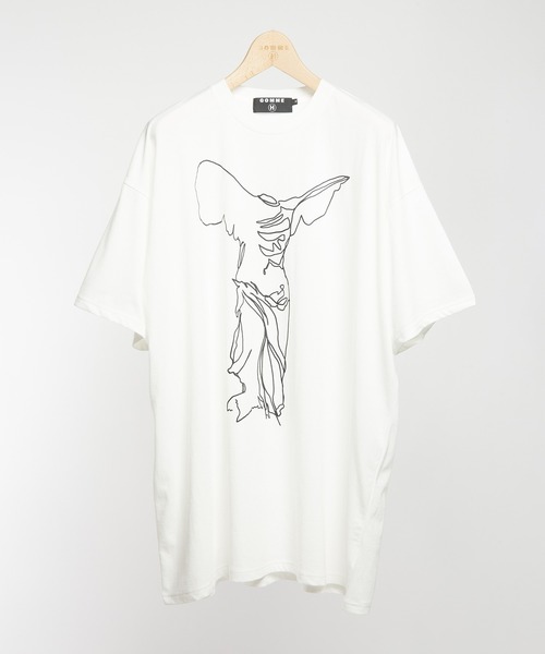 GOMME HOMME(ゴムオム)の「ニケプリントロングT(Tシャツ/カットソー・メンズ・ブラック/ホワイト・MEDIUM)」の2枚目の写真