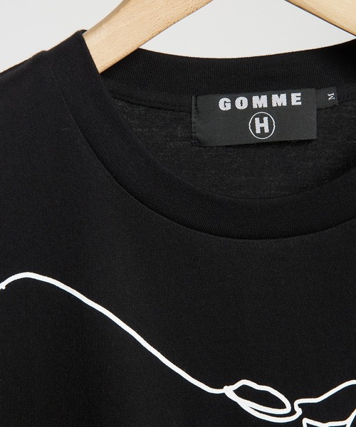 GOMME HOMME(ゴムオム)の「ニケプリントロングT(Tシャツ/カットソー・メンズ・ブラック/ホワイト・MEDIUM)」の5枚目の写真