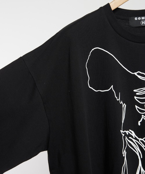 GOMME HOMME(ゴムオム)の「ニケプリントロングT(Tシャツ/カットソー・メンズ・ブラック/ホワイト・MEDIUM)」の6枚目の写真