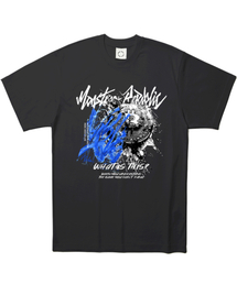 ビットコインバイブ ビビッドブルーTシャツ ブラック