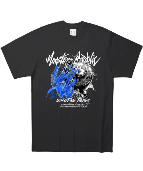 MONSTER REPUBLIC（モンスターリパブリック）の「ビットコインバイブ ビビッドブルーTシャツ ブラック（Tシャツ/カットソー・レディース・その他・X-LARGE/LARGE/MEDIUM/SMALL）」の2枚目の写真