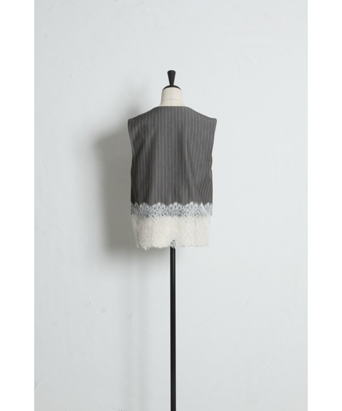 ARVELLIA(アルベリア)の「LACE EDGE VEST(ベスト・レディース・ブラック/ストライプ・M)」の17枚目の写真