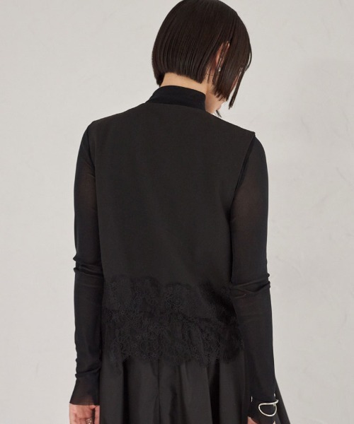 ARVELLIA(アルベリア)の「LACE EDGE VEST(ベスト・レディース・ブラック/ストライプ・M)」の12枚目の写真