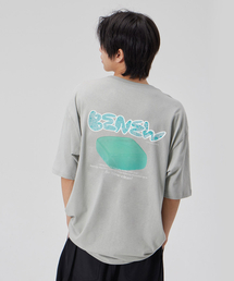 [ビ ニュー]コットンルーズフィット半袖Tシャツ_ダスティミント