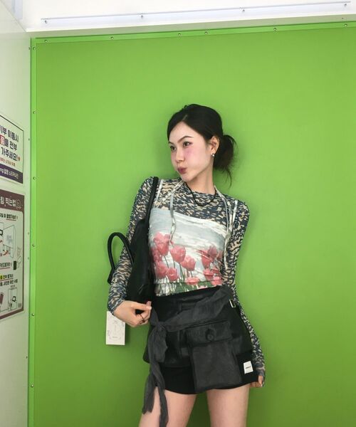 ZEROPLANET（ゼロプラネット）の「グラフィックリボンスリーブレストップ [ピンク]（Tシャツ/カットソー・レディース・その他・FREE）」の20枚目の写真