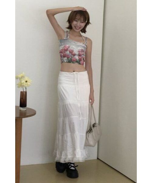 ZEROPLANET（ゼロプラネット）の「グラフィックリボンスリーブレストップ [ピンク]（Tシャツ/カットソー・レディース・その他・FREE）」の9枚目の写真