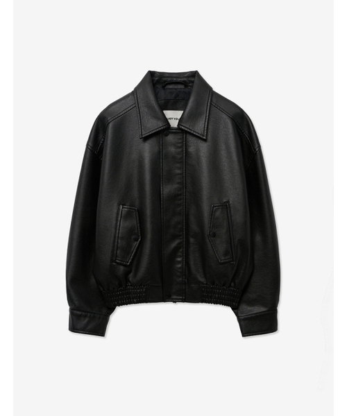 LADY VOLUME(レディーボリューム)の「9172 NATURAL WASHED LEATHER JACKET_BLACK(ライダースジャケット・レディース・その他・FREE)」の2枚目の写真