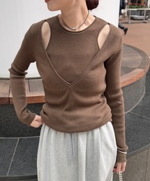 FMiBL | SELECT by CREAM　レイヤードリブニット(ニット/セーター)