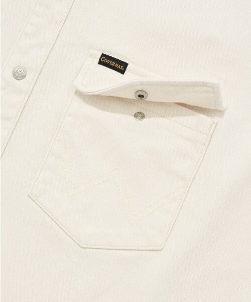 COVERNAT（カバーナット）の「[COVERNAT x WRANGLER] カラースタッズデニムシャツ アイボリー（シャツ/ブラウス・レディース・その他・MEDIUM/X-LARGE/LARGE）」の5枚目の写真