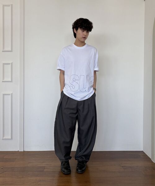 suade（スエード）の「TWO TUCK STRIPE SLACKS [GRAY]（スラックス・レディース・その他・MEDIUM/LARGE/SMALL）」の13枚目の写真