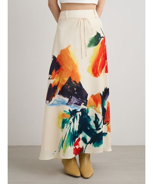 MIESROHE（ミースロエ）の「ベルテッドナロースカート（スカート・レディース・ブラック/アイボリー・1/0）」の6枚目の写真