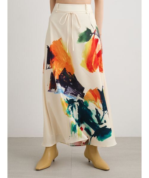 MIESROHE（ミースロエ）の「ベルテッドナロースカート（スカート・レディース・ブラック/アイボリー・1/0）」の12枚目の写真