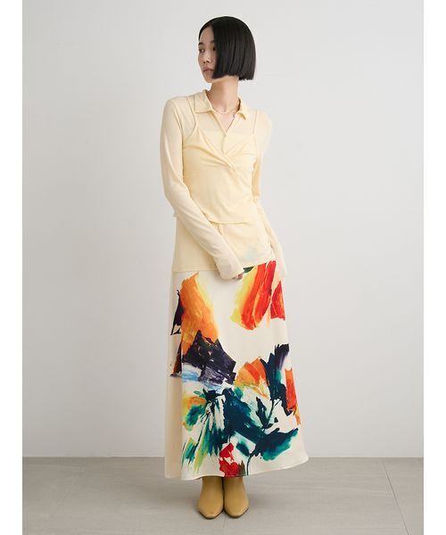 MIESROHE（ミースロエ）の「ベルテッドナロースカート（スカート・レディース・ブラック/アイボリー・1/0）」の16枚目の写真