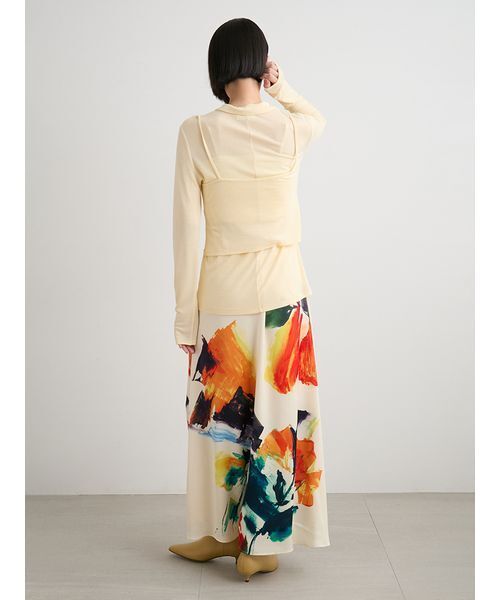 MIESROHE（ミースロエ）の「ベルテッドナロースカート（スカート・レディース・ブラック/アイボリー・1/0）」の17枚目の写真