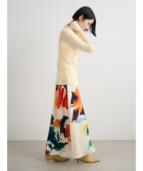 MIESROHE（ミースロエ）の「ベルテッドナロースカート（スカート・レディース・ブラック/アイボリー・1/0）」の20枚目の写真