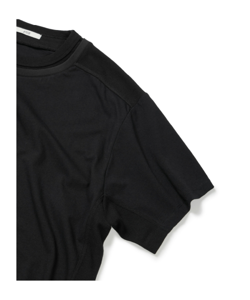 ETCE(イーティーシーイー)の「DOUBLE NECK LAYERED T-SHIRT (BLACK)(Tシャツ/カットソー・メンズ・その他・MEDIUM/LARGE/X-LARGE)」の5枚目の写真