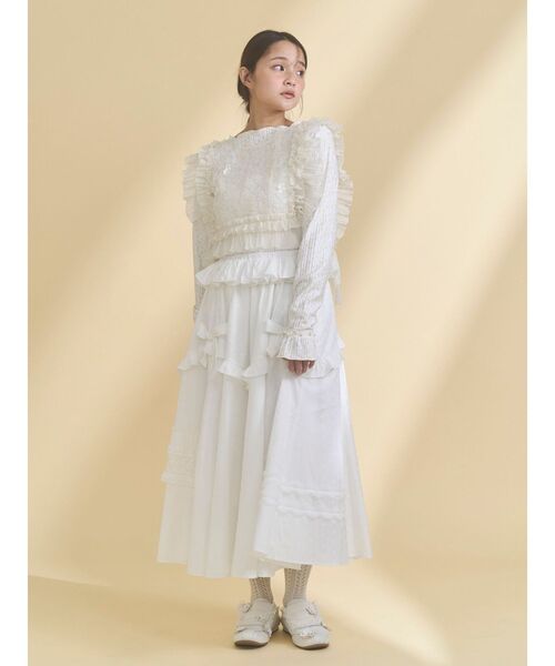 merry jenny(メリージェニー)の「frillfrill スパンコールカラー(付け襟・レディース・オフホワイト/ライトブルー/アイボリー・FREE)」の16枚目の写真