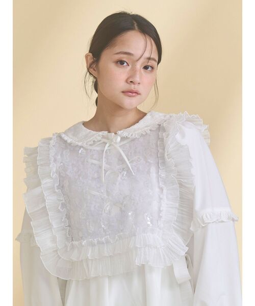 merry jenny(メリージェニー)の「frillfrill スパンコールカラー(付け襟・レディース・オフホワイト/ライトブルー/アイボリー・FREE)」の20枚目の写真