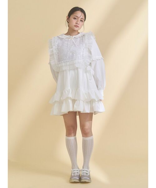 merry jenny(メリージェニー)の「frillfrill スパンコールカラー(付け襟・レディース・オフホワイト/ライトブルー/アイボリー・FREE)」の21枚目の写真