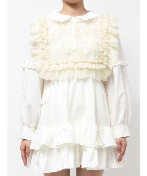 merry jenny(メリージェニー)の「frillfrill スパンコールカラー(付け襟・レディース・オフホワイト/ライトブルー/アイボリー・FREE)」の6枚目の写真