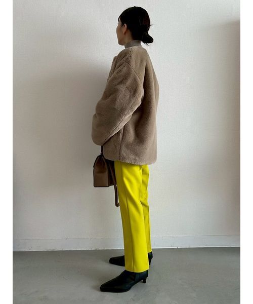 Mila Owen(ミラオーウェン)の「【NEW YEAR'S SPECIAL ITEM】リバーシブルエコファージャケット(ブルゾン・レディース・ベージュ/ライム/ブラウン・0/1)」の15枚目の写真