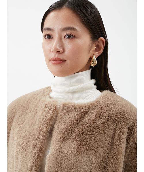 Mila Owen(ミラオーウェン)の「【NEW YEAR'S SPECIAL ITEM】リバーシブルエコファージャケット(ブルゾン・レディース・ベージュ/ライム/ブラウン・0/1)」の21枚目の写真