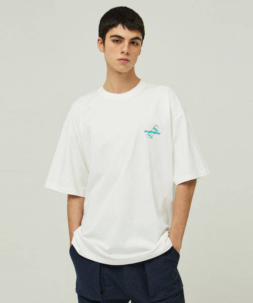 MAGOODGAN(メックウッドガン)の「スウェグバー3578 スケートボード オーバーサイズ オフホワイト 半袖Tシャツ(Tシャツ/カットソー・レディース・その他・SMALL/MEDIUM/LARGE/X-LARGE)」の5枚目の写真