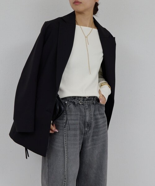 GALLARDAGALANTE（ガリャルダガランテ）の「【手洗い可】スリットスリーブジャケット（ベスト・レディース・グレイッシュベージュ/ブラック・FREE）」の17枚目の写真