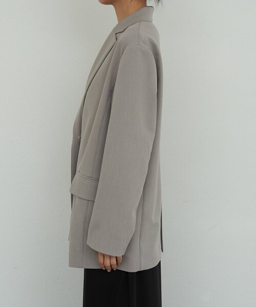 GALLARDAGALANTE（ガリャルダガランテ）の「【手洗い可】スリットスリーブジャケット（ベスト・レディース・グレイッシュベージュ/ブラック・FREE）」の10枚目の写真