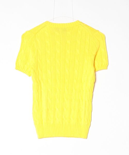 POLO RALPH LAUREN(ポロ ラルフ ローレン)の「ケーブルニット コットン ショートスリーブ セーター(ニット/セーター・レディース・イエロー系4・M/XXS/L/S/XS)」の8枚目の写真