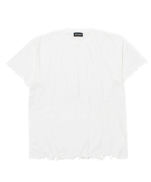 RUNDS(ランディエス)の「デミジカッティングTシャツ(ホワイト)(Tシャツ/カットソー・メンズ・その他・1/2)」の1枚目の写真