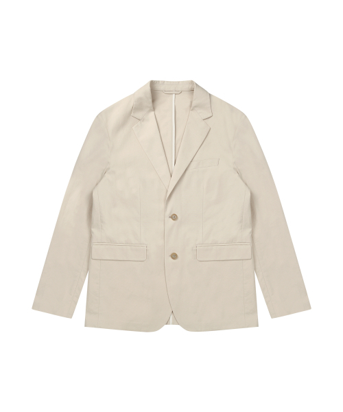 SOLEW(ソル)の「コットン2ボタンジャケット_ベージュ(テーラードジャケット・メンズ・その他・SMALL/MEDIUM/LARGE/X-LARGE)」の1枚目の写真