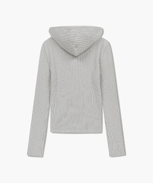 MARITHE + FRANCOIS GIRBAUD(マリテフランソワジルボー)の「W BALCLAVA HOODIE SLIM KNIT(ニット/セーター・レディース・ライトオリーブ/ライトグレー・SMALL/MEDIUM)」の6枚目の写真