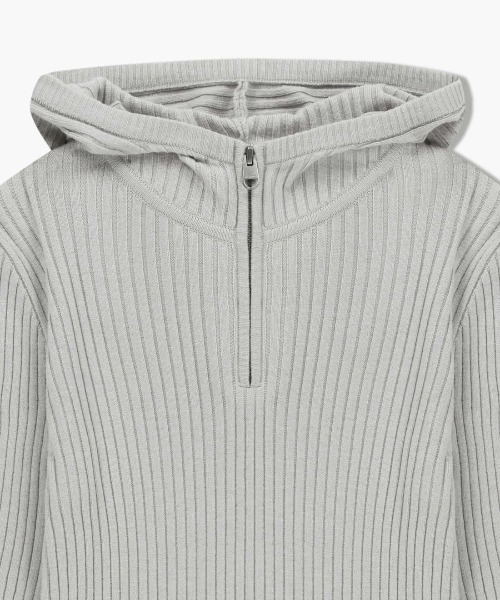MARITHE + FRANCOIS GIRBAUD(マリテフランソワジルボー)の「W BALCLAVA HOODIE SLIM KNIT(ニット/セーター・レディース・ライトオリーブ/ライトグレー・SMALL/MEDIUM)」の9枚目の写真