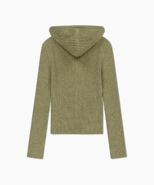 MARITHE + FRANCOIS GIRBAUD(マリテフランソワジルボー)の「W BALCLAVA HOODIE SLIM KNIT(ニット/セーター・レディース・ライトオリーブ/ライトグレー・SMALL/MEDIUM)」の17枚目の写真