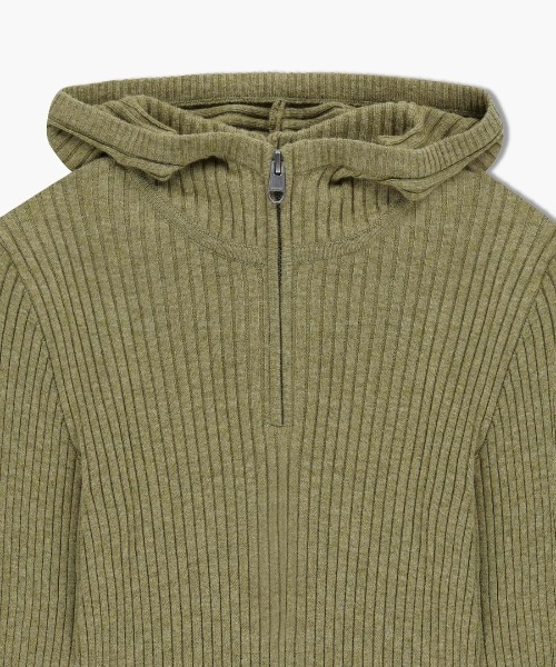 MARITHE + FRANCOIS GIRBAUD(マリテフランソワジルボー)の「W BALCLAVA HOODIE SLIM KNIT(ニット/セーター・レディース・ライトオリーブ/ライトグレー・SMALL/MEDIUM)」の19枚目の写真